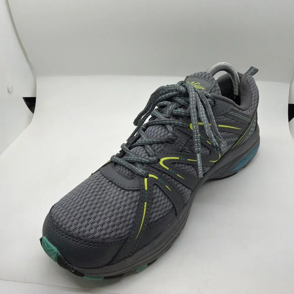 LA Gear Tracy Running Athletic Shoes Grey Teal Neon Green Women's Size 11